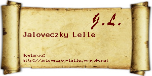 Jaloveczky Lelle névjegykártya